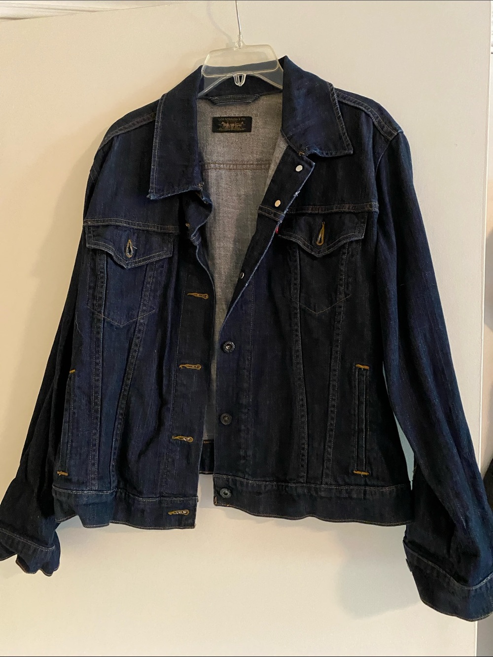 Dark Wash Denim Jacket - Classic Trucker Style Levi’s brand
